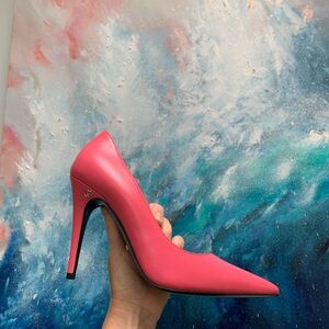 Gucci Malaga Leather Pumps Rose Azalea Pink Size 38.5 New/receipt